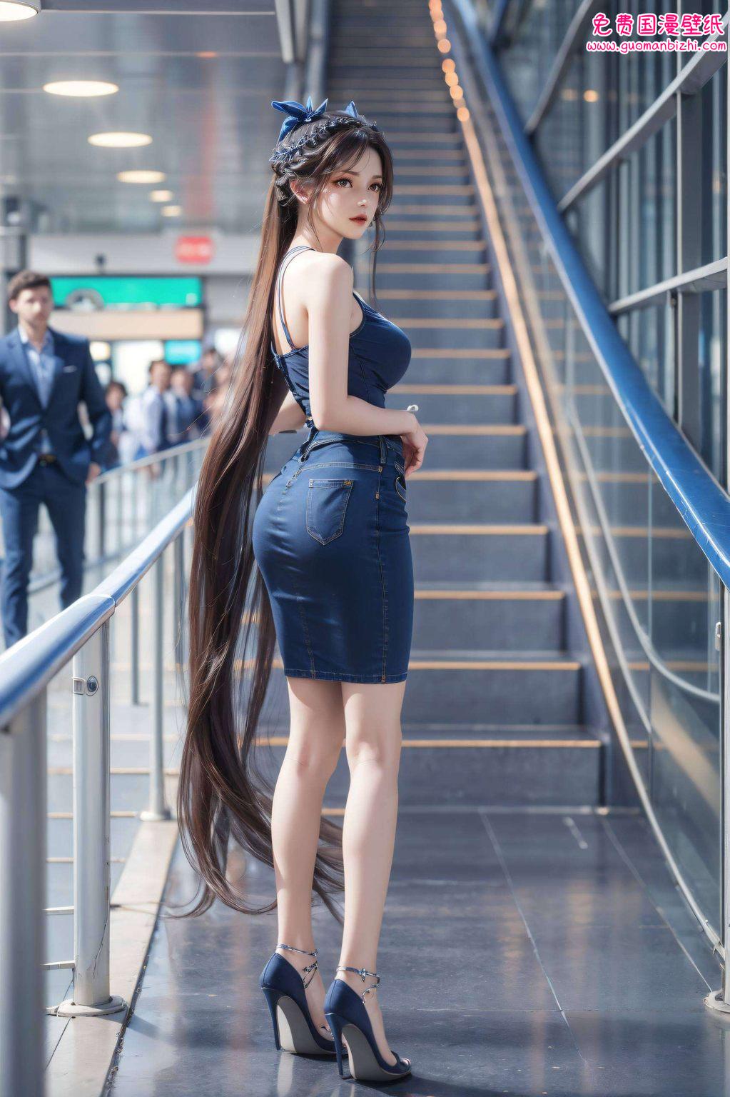 穿上苹果炫彩壁纸小舞仿佛从国漫世界穿越而来