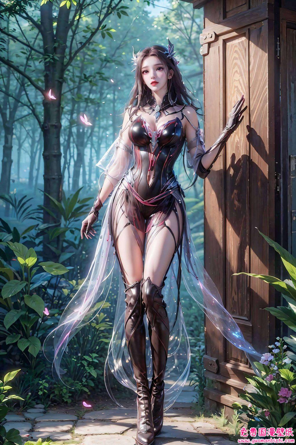 在古风漫画壁纸的世界里朱竹清如一抹清雅的竹影