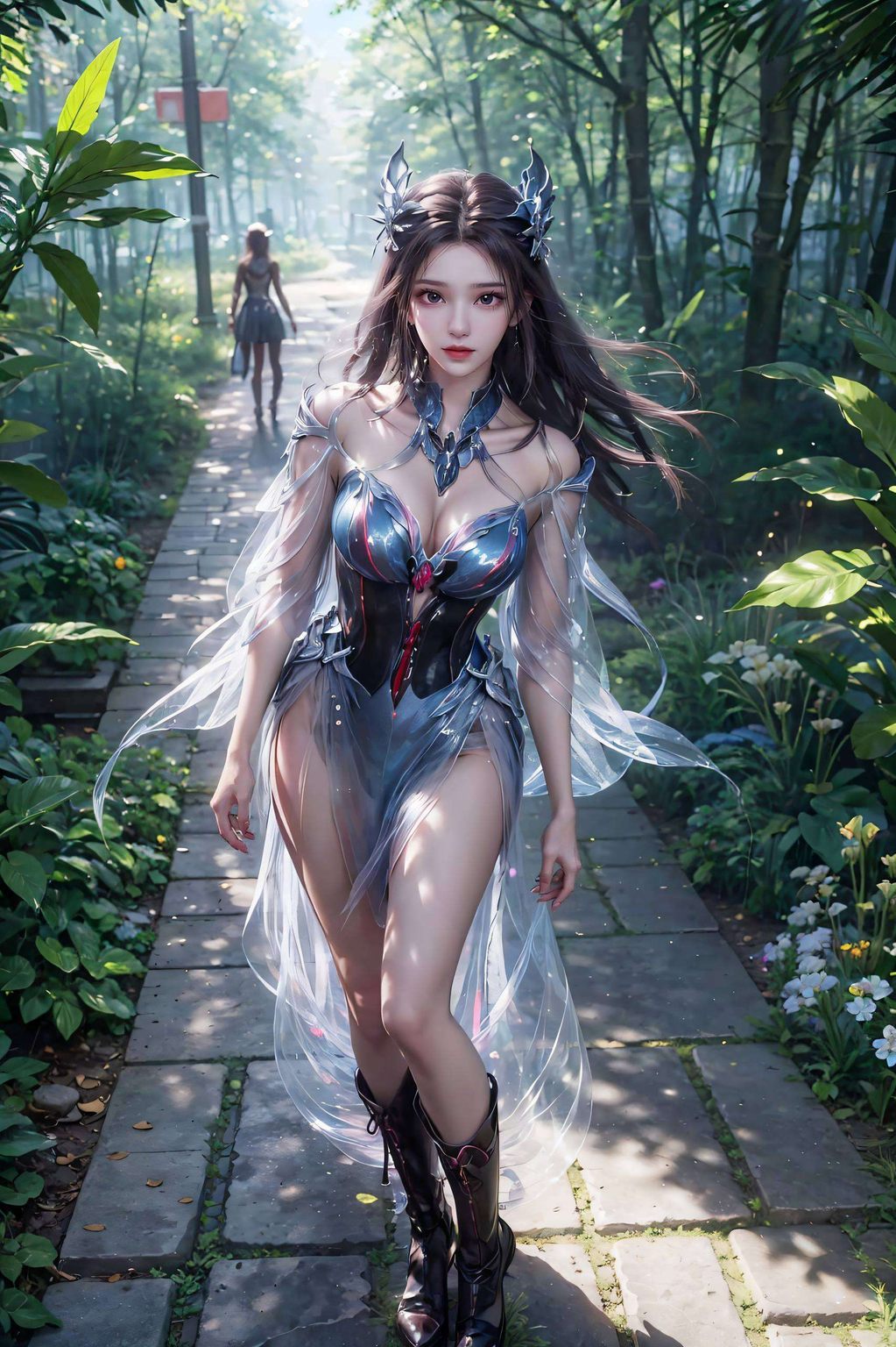 她的壁纸以其独特的气质和冰冷的容颜