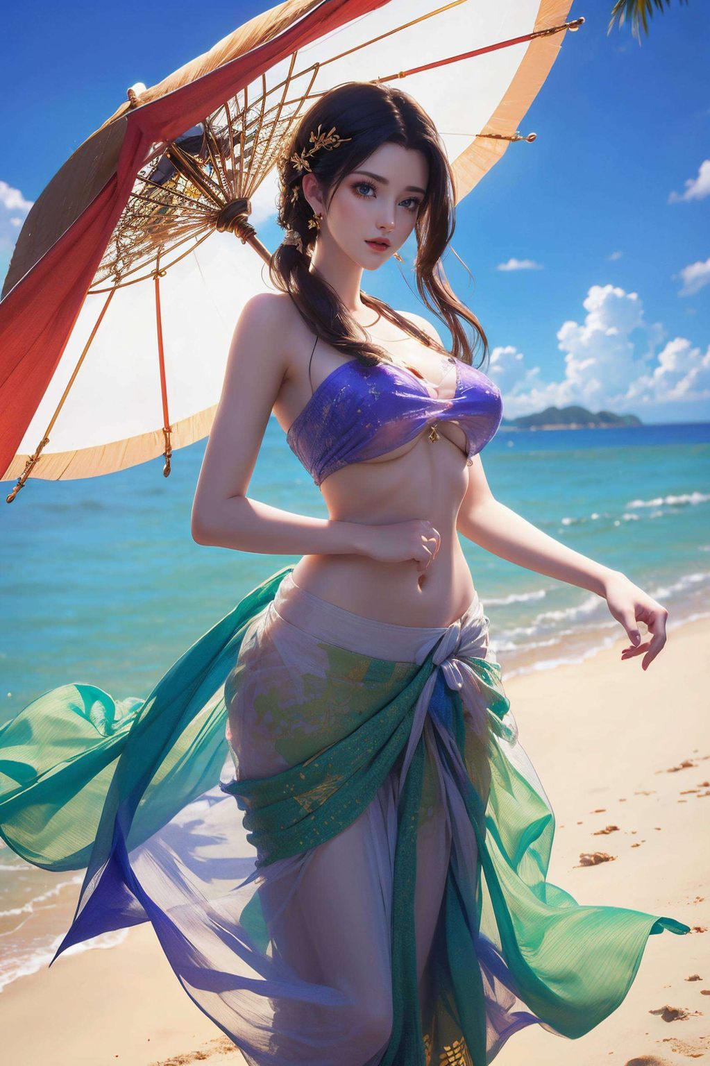 这款融合了蝶舞翩跹、斗破苍穹的壮阔与蛇女神秘的壁纸舞动出令人心动的壁纸图案