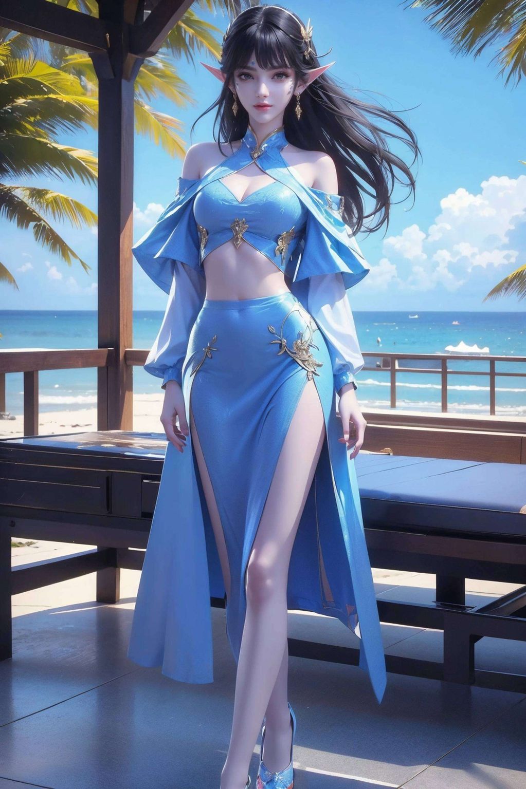 这款AICG精细角色平板桌面壁纸仿佛从斗破苍穹的世界中走出来