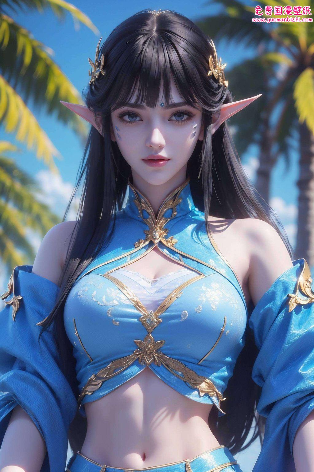 她的身影仿佛穿越了千年的玄幻画卷凤清儿