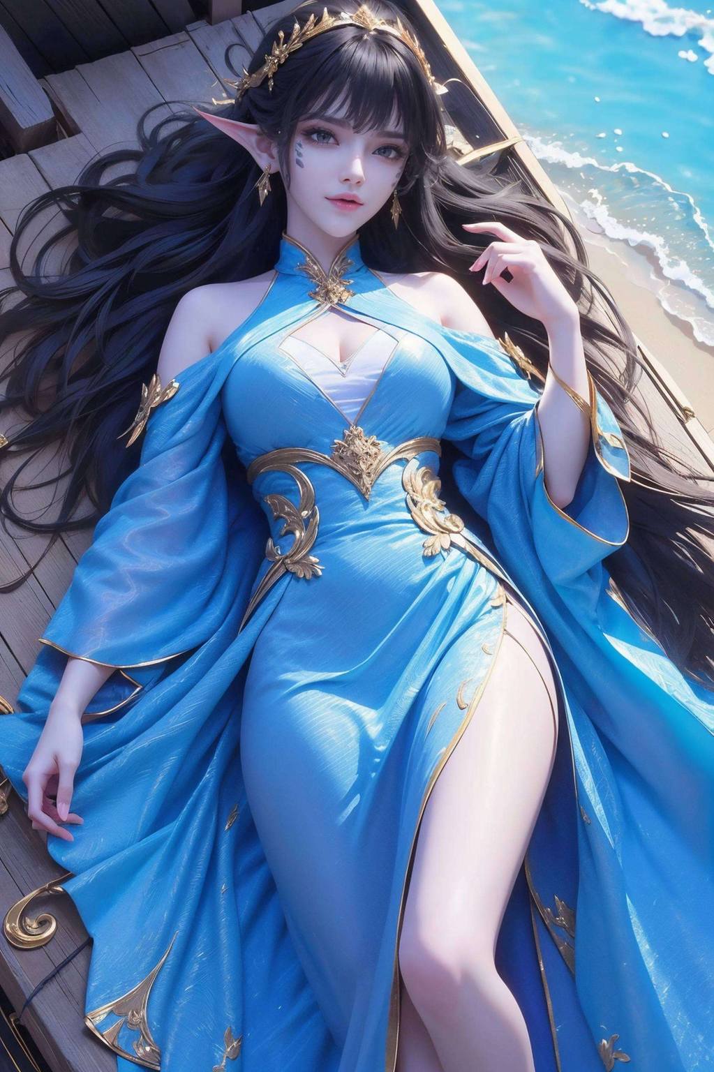 这位天妖凰族的女神以她独特的炫彩魅力身姿曼妙
