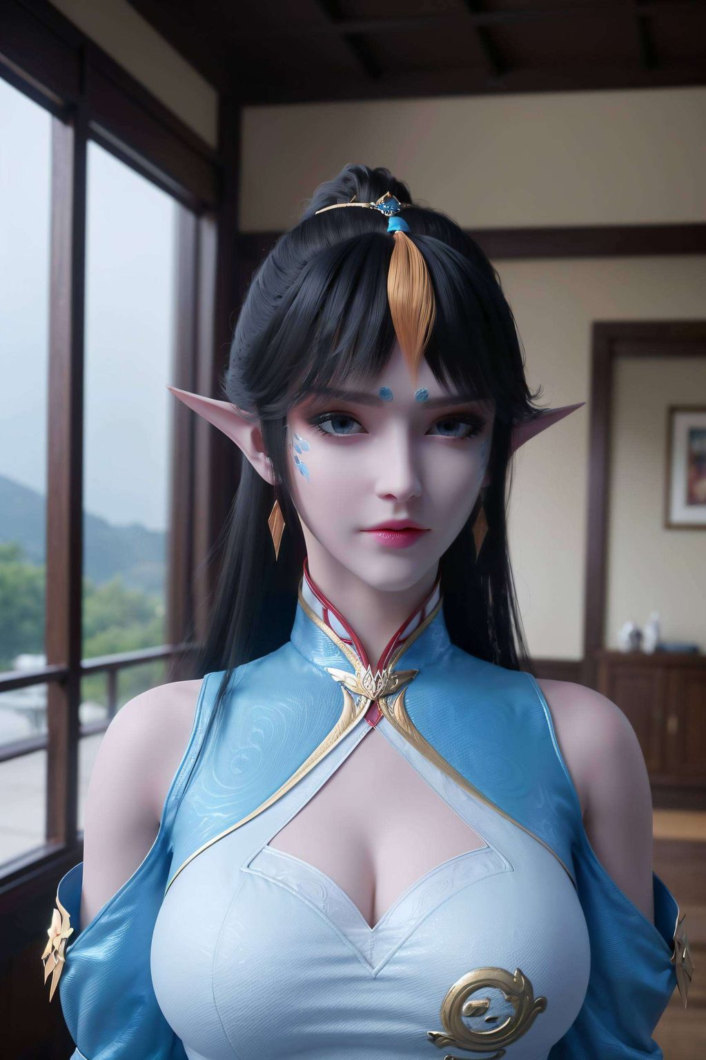 在这平板壁纸的绚丽舞台上从画面中走来