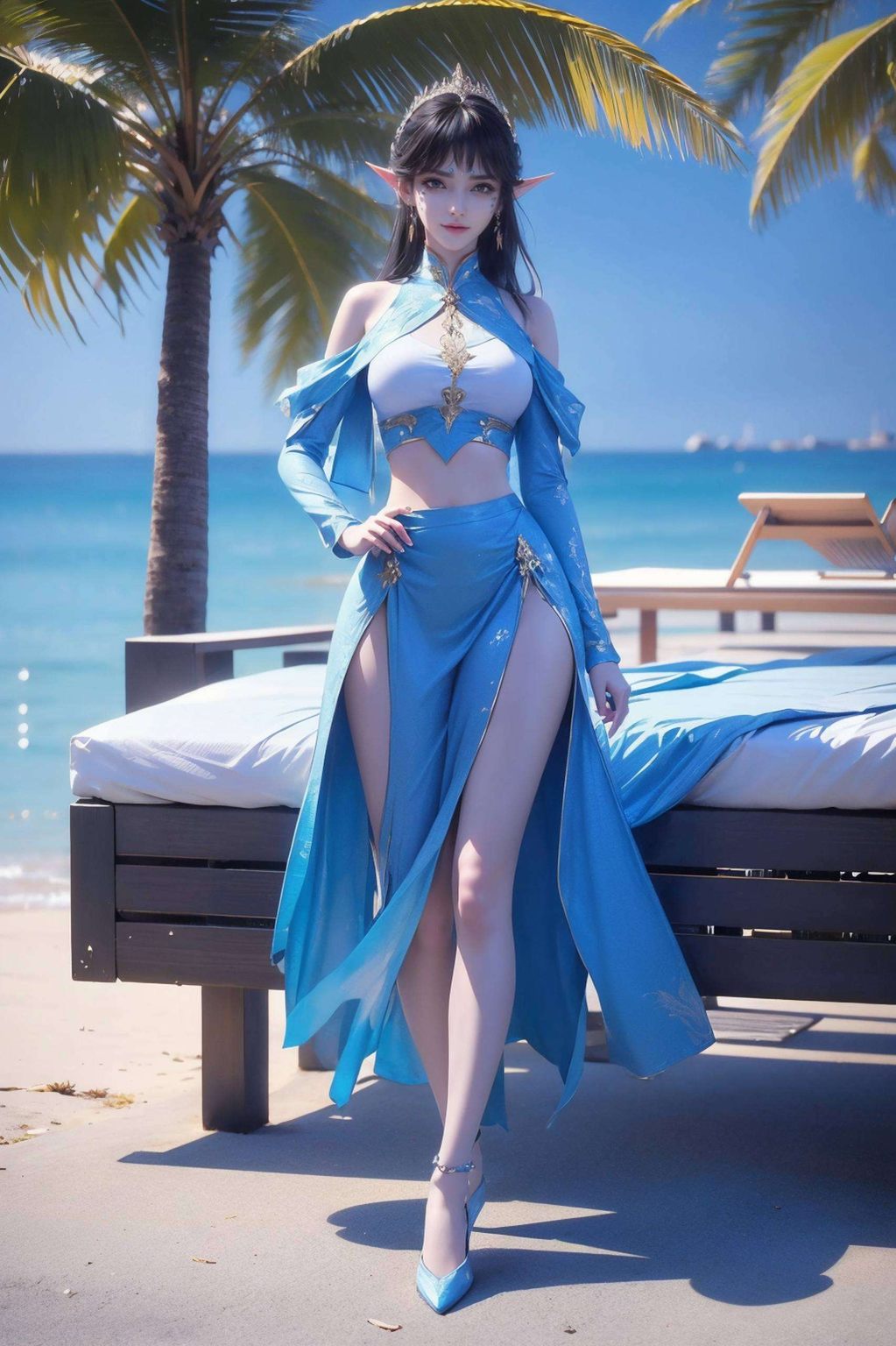 各位小可爱们让我们一起来欣赏这位动漫美女的炫彩壁纸吧！