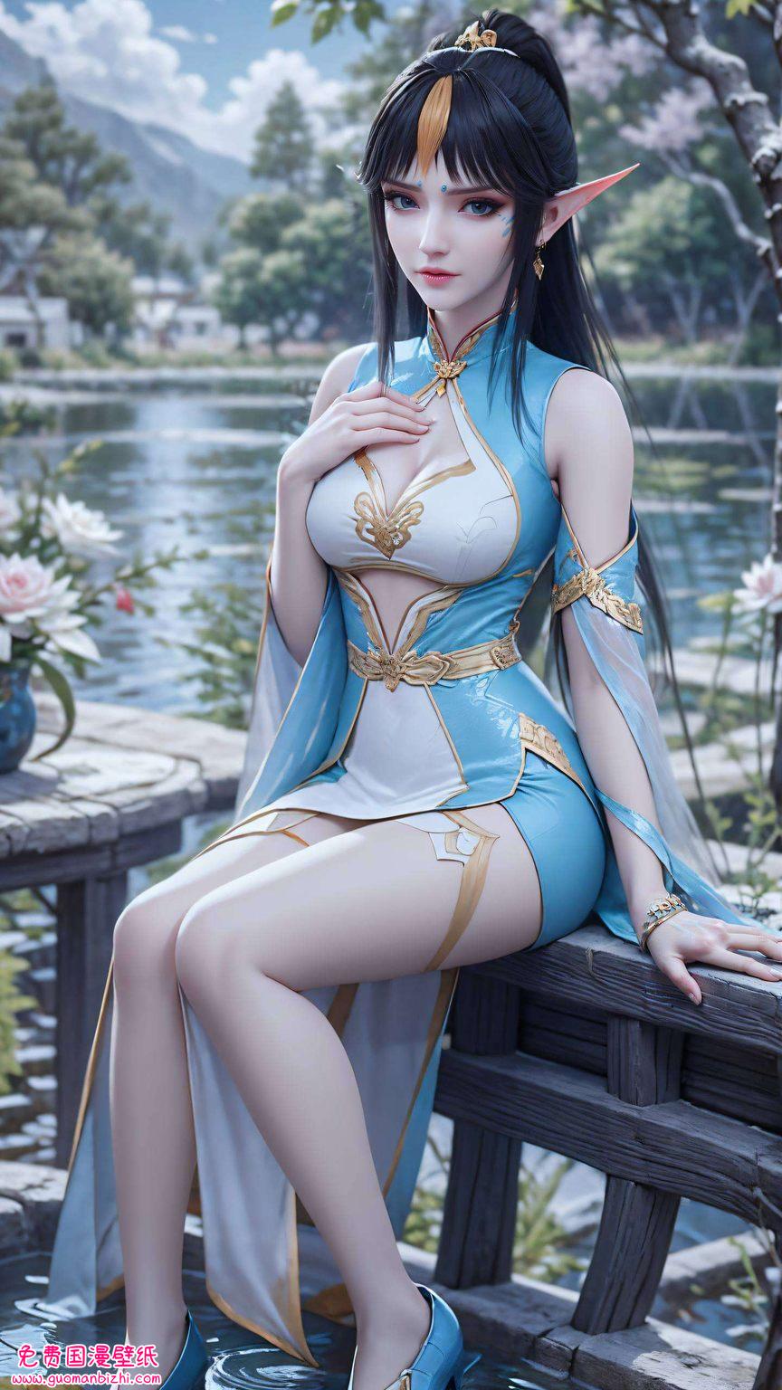 宛若穿越次元动漫美女之姿