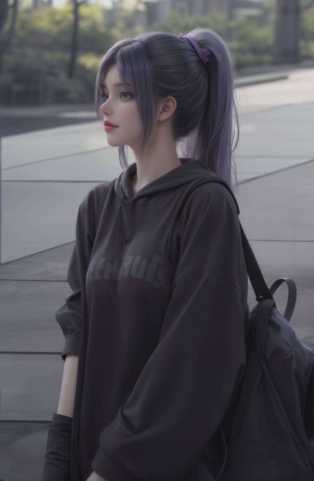 韩月女神身着比基尼在绚丽的光影交织中