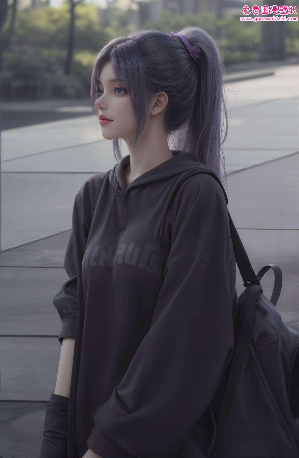 身着轻纱国漫女神的气质尽显