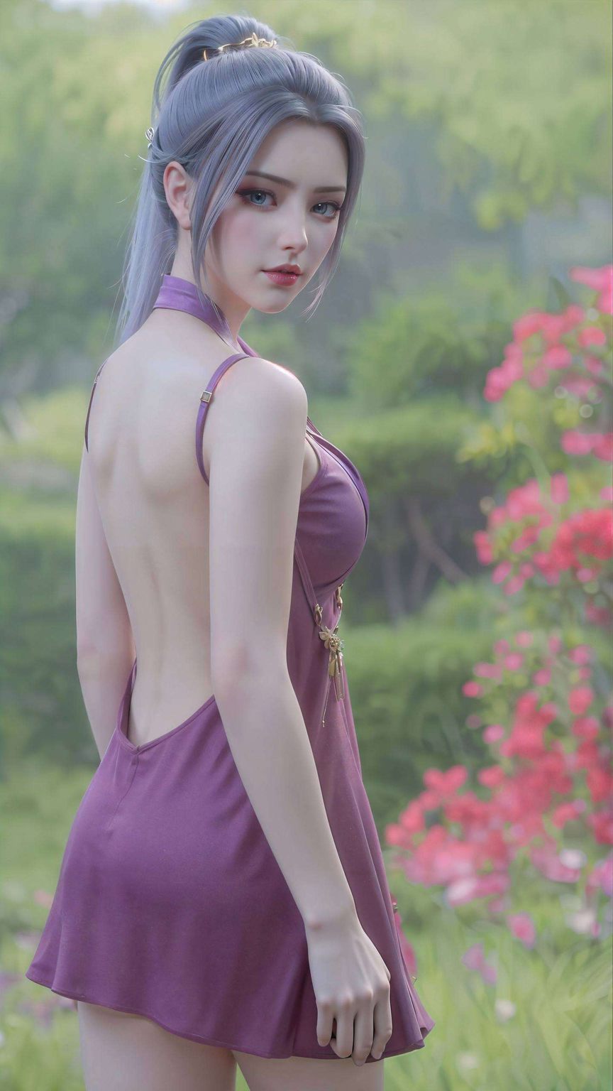 在绚烂的苹果炫彩壁纸中她的4k壁纸