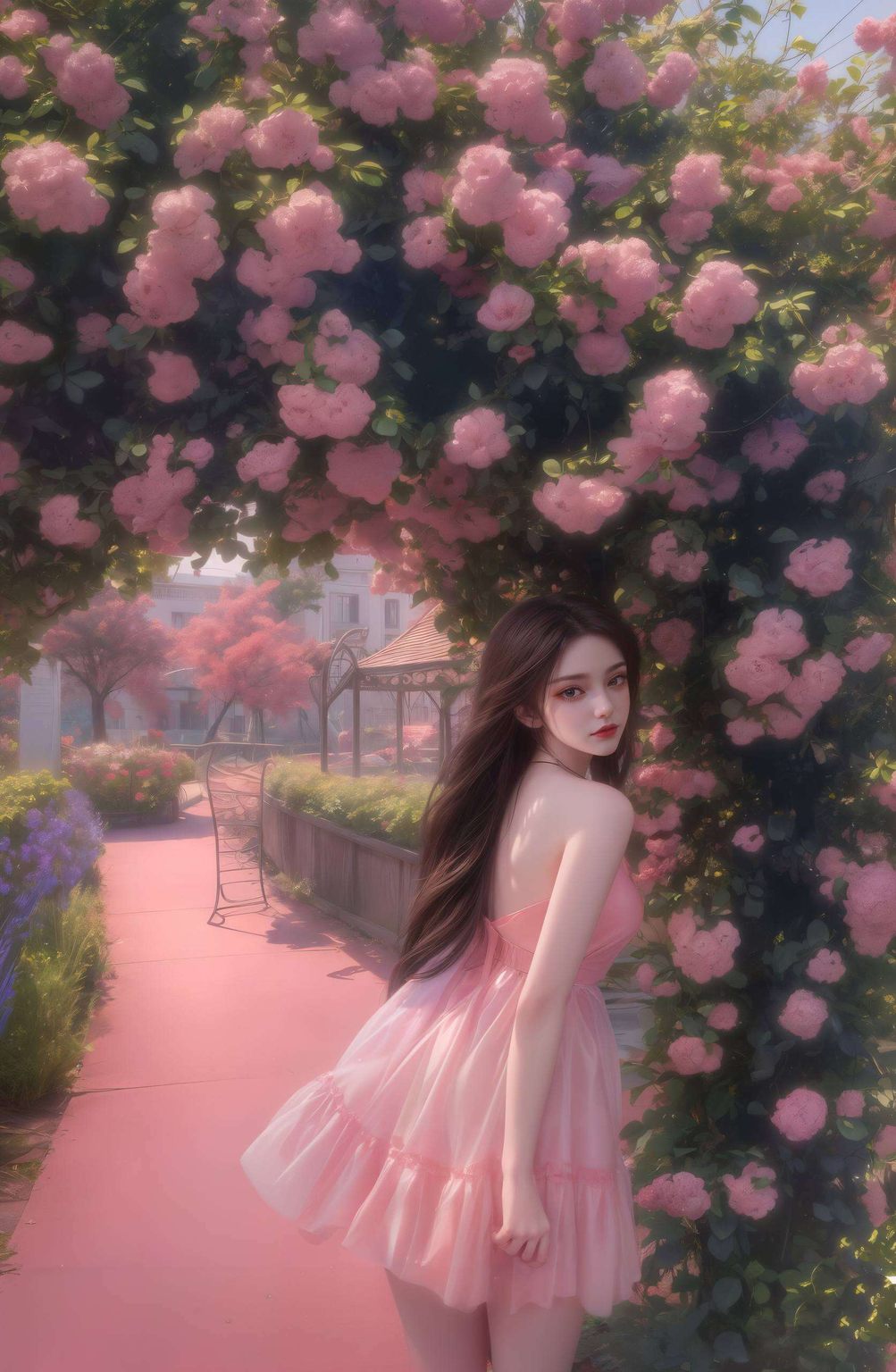 搭配上七彩吞天蟒的斑斓纹理这款壁纸以粉色为基调