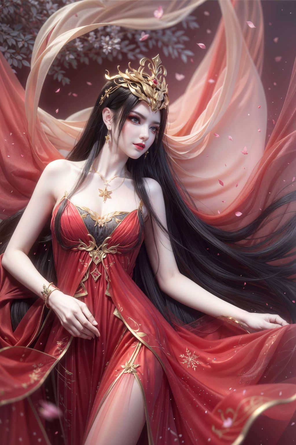 仿佛随时准备吞天噬地以其神秘莫测的蛇女形象