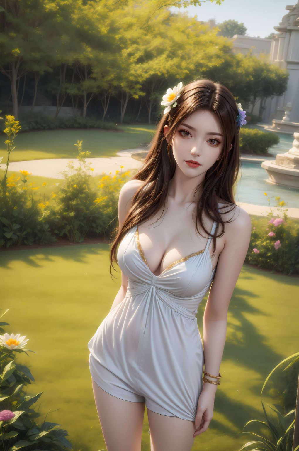 构成了这幅令人心动的国漫壁纸在绚丽的光影交织中