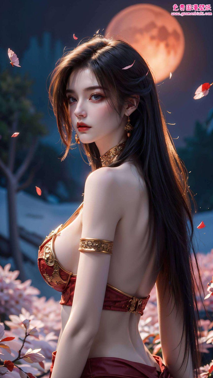 这幅斗破苍穹中的美杜莎电脑壁纸搭配七彩吞天蟒的斑斓纹理