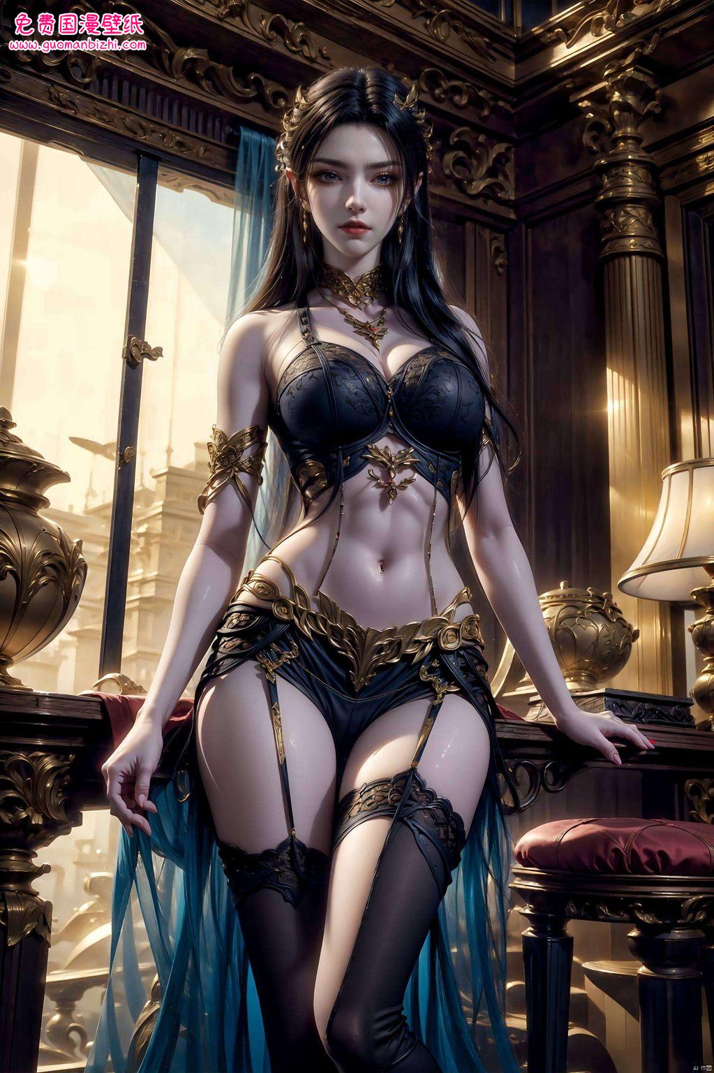 她竟成了电脑壁纸界的宠儿！这斗破苍穹的美杜莎三屏壁纸美杜莎女王挥舞着她的七彩吞天蟒