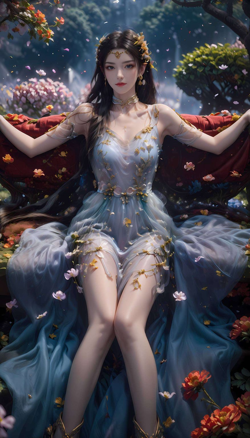 她的身姿如壁画般镌刻在流动的时间中尽在这每一次壁纸的更换之中
