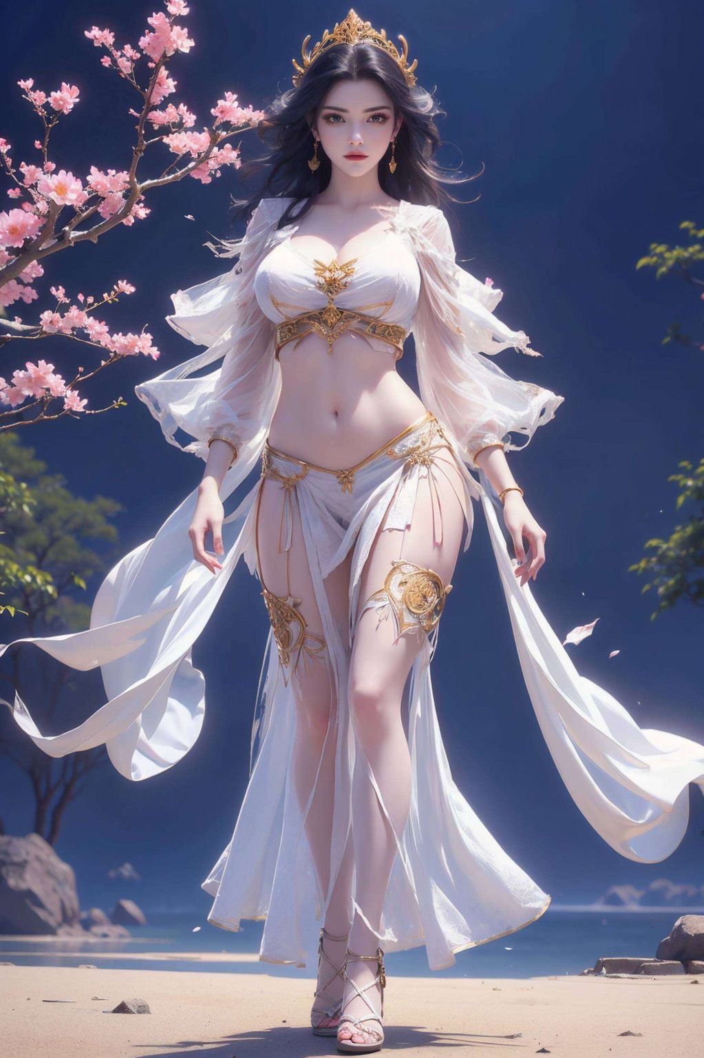 她那深邃的眼眸都透露出令人窒息的美感