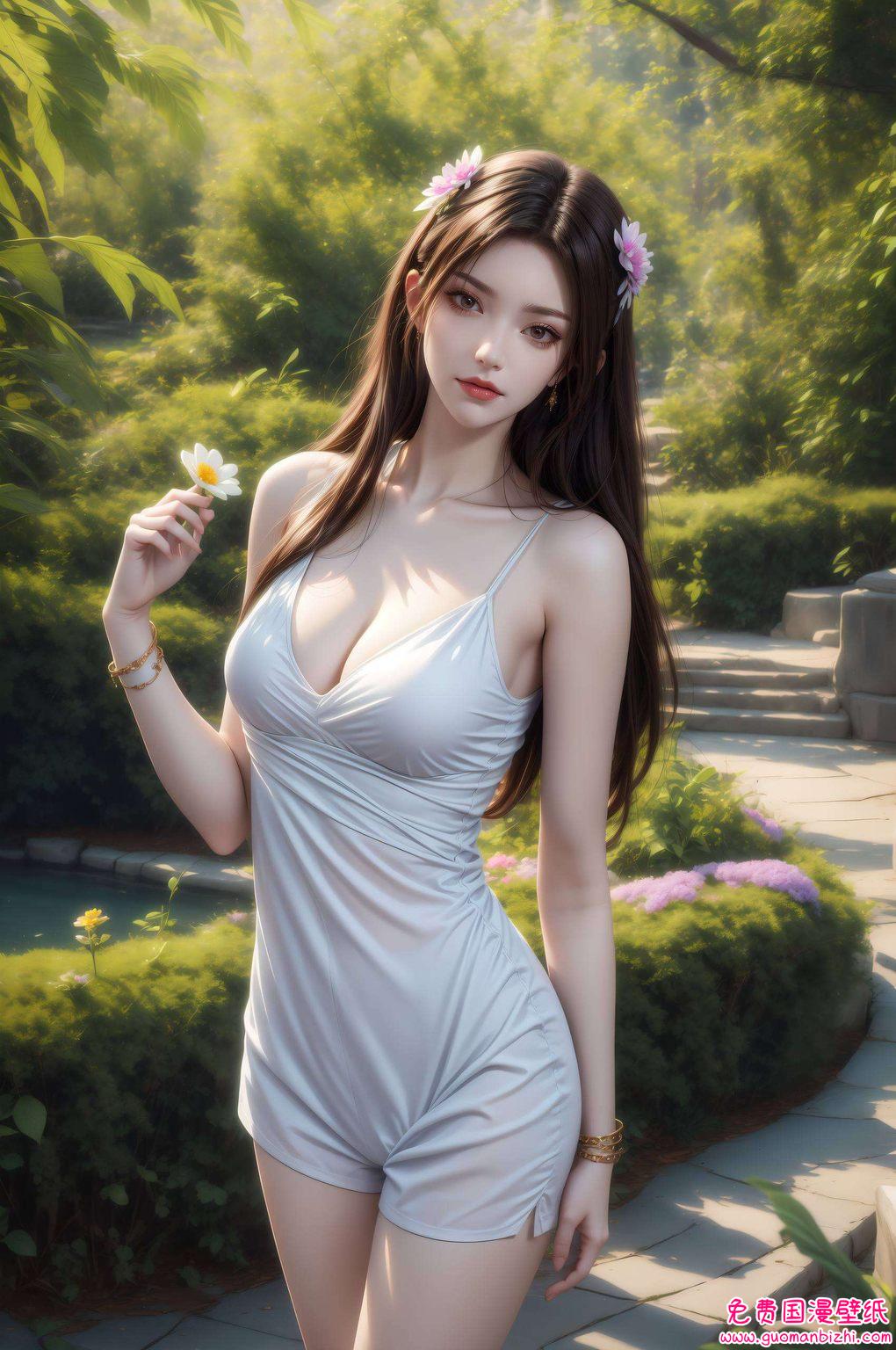 彩鳞壁纸上的她更是一位令人敬仰的国漫美女