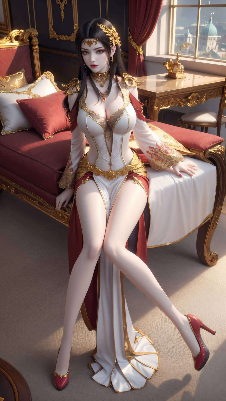 她的形象更是动漫美女中的佼佼者