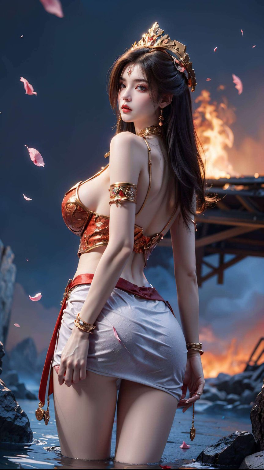 将她的七彩吞天蟒之力完美呈现彩鳞流转间