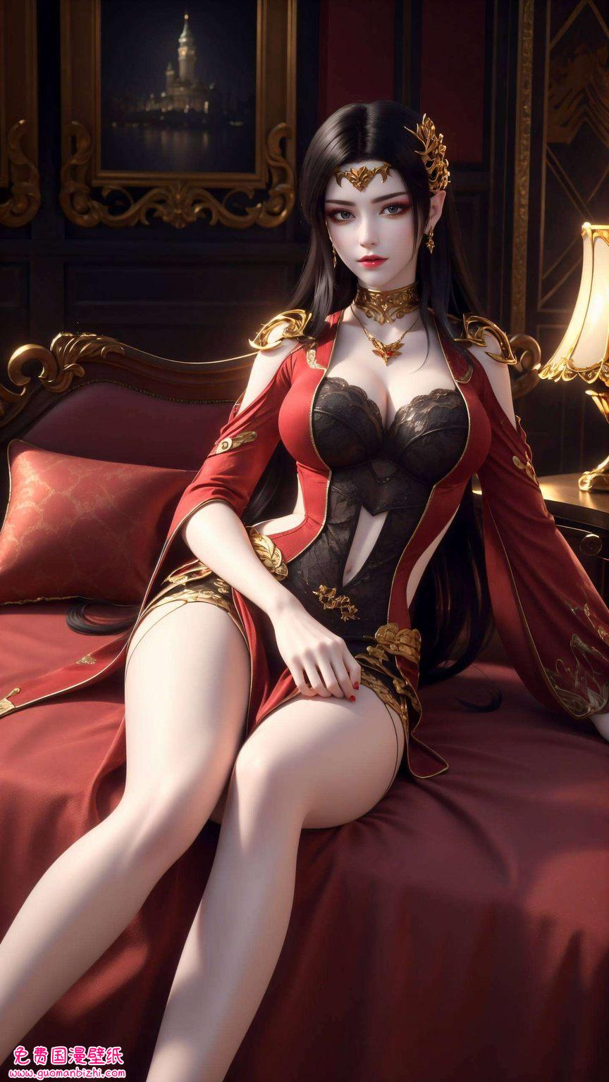 蛇女壁纸与吞天蟒的传奇故事交织在这绚烂的国漫壁纸集合中