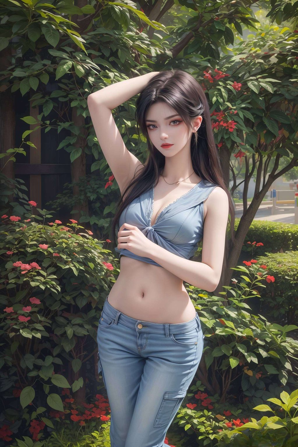 其形象如同国漫中的女神典范她那七彩吞天蟒的华丽身姿