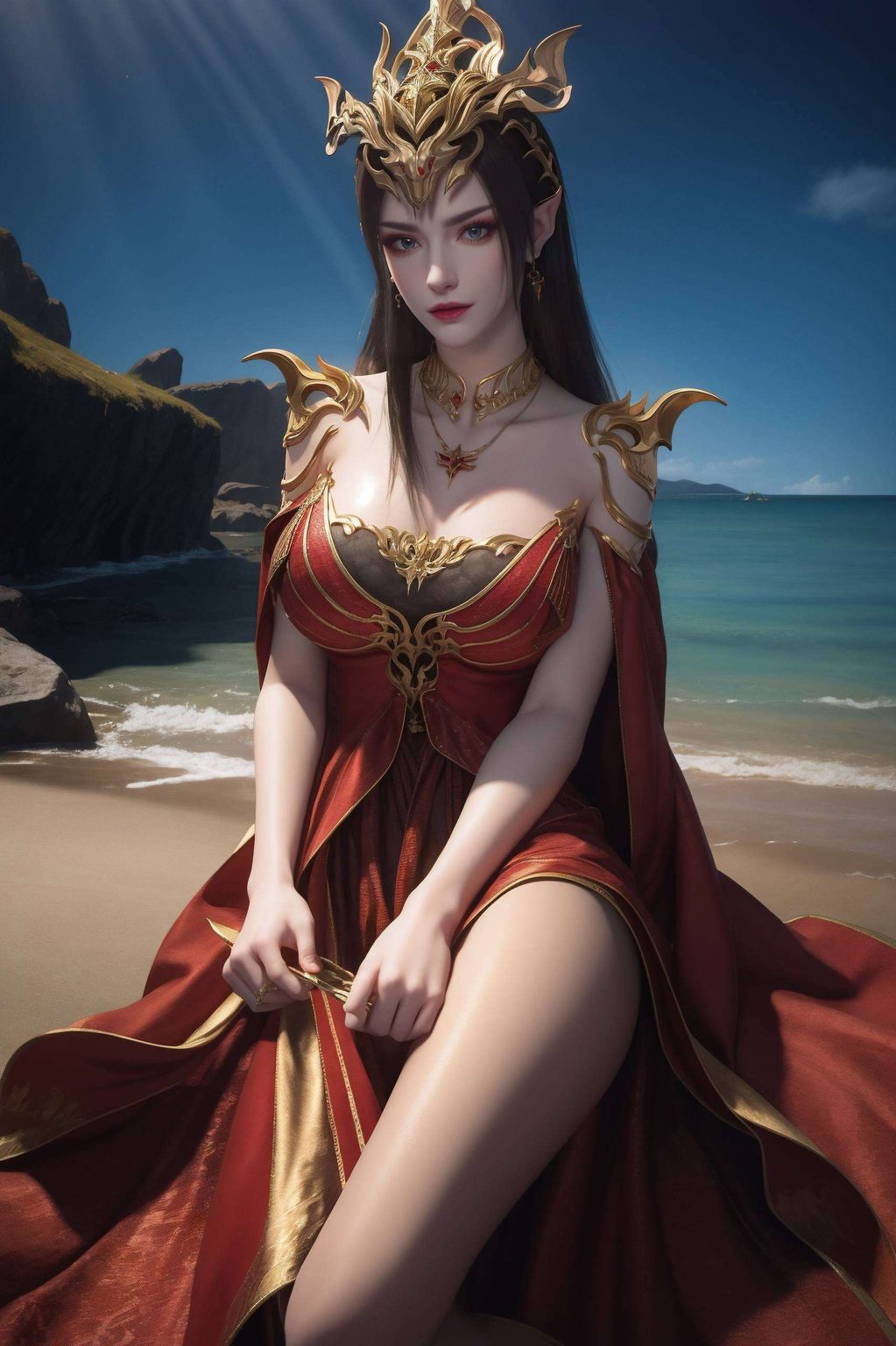 穿梭在斑斓的像素世界中壁纸上的她