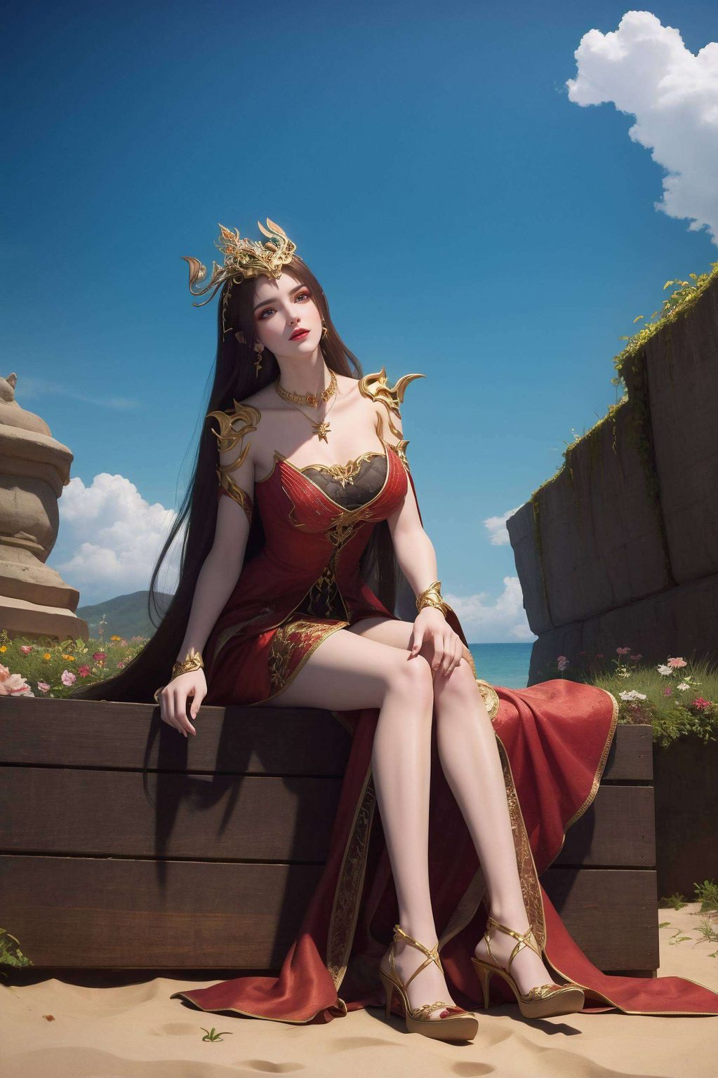 无尽火域中的彩鳞女神彩鳞翩跹