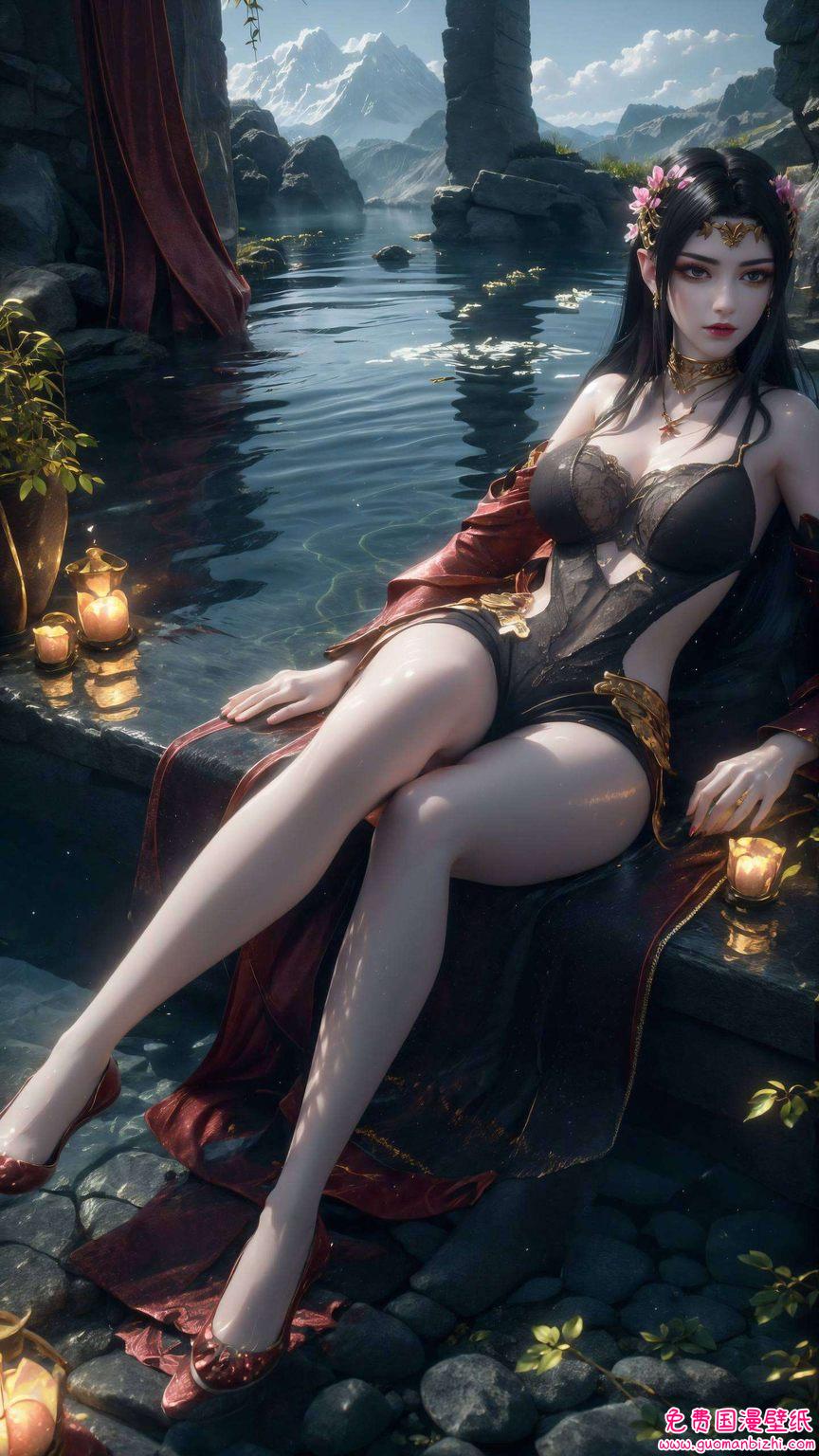 她的眼神如冰封万年的寒潭穿梭在绚烂的动漫世界