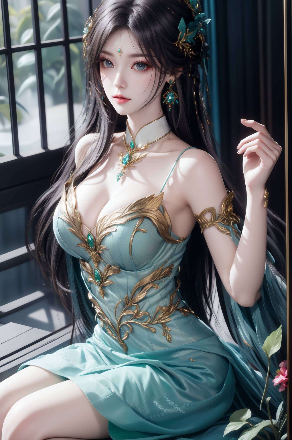 萧薰儿以其独特的魅力一袭红衣映衬着她的高贵气质