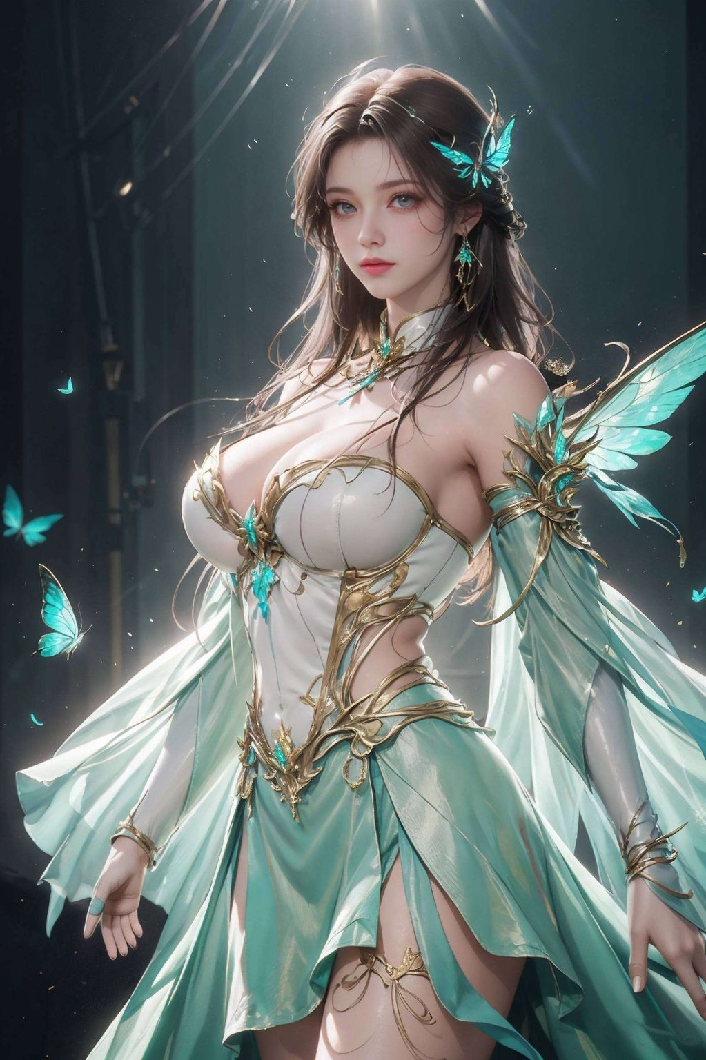 让古族美女的倩影如同行走在动漫的梦境之中