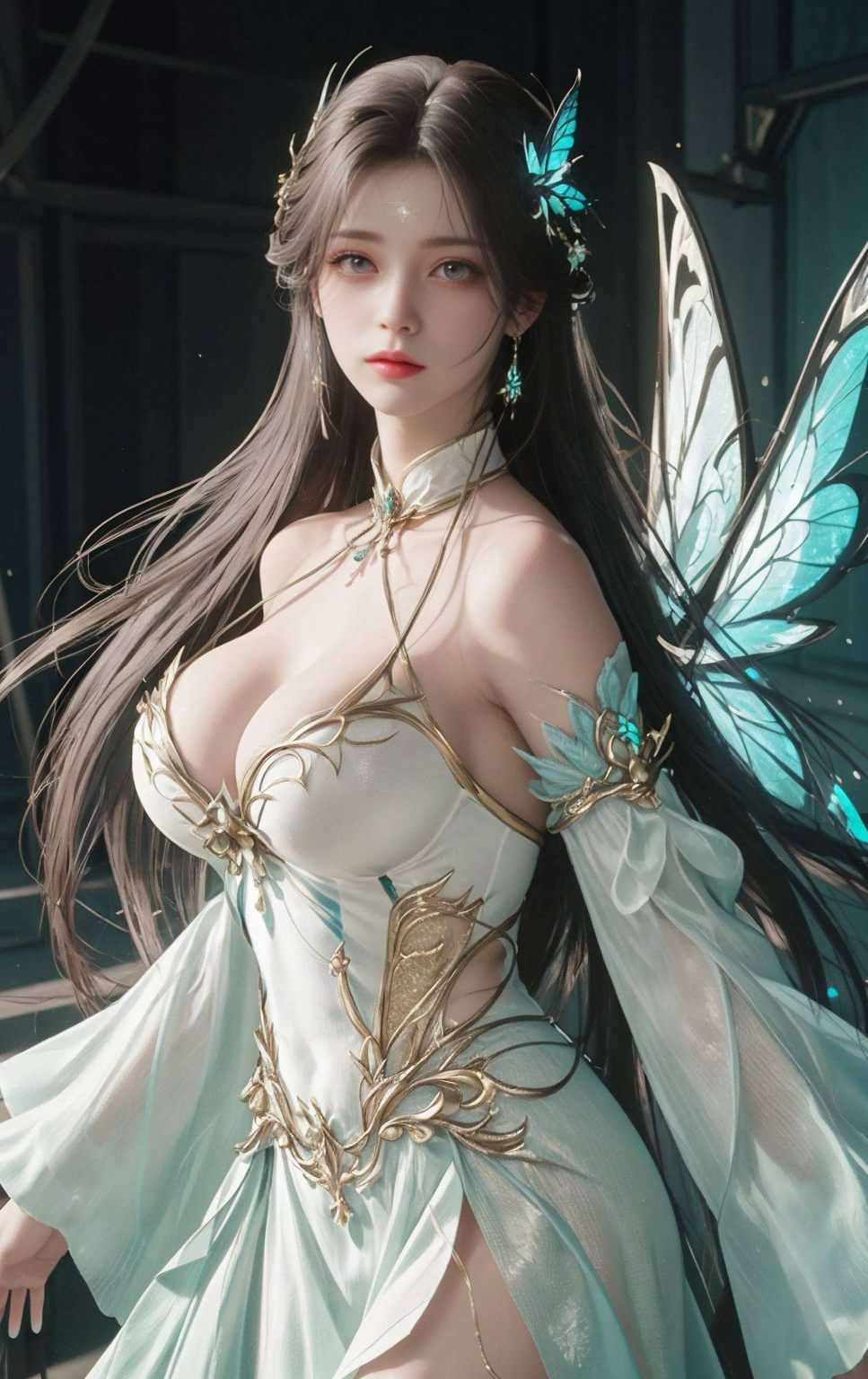 不仅美得让人眼花缭乱美眸含笑