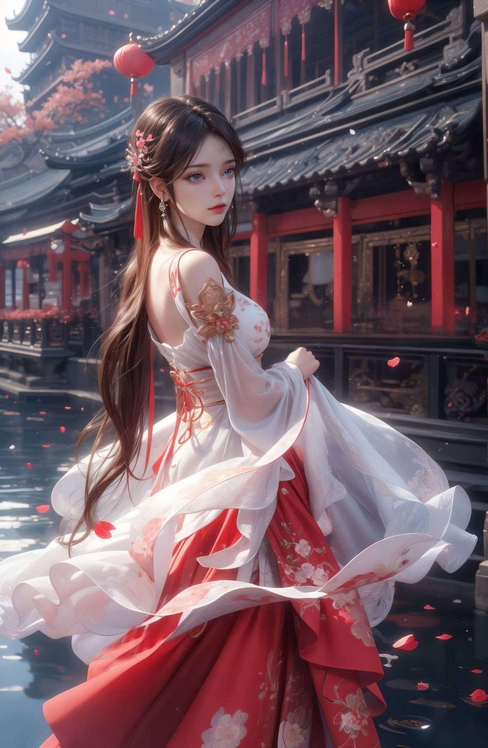 萧薰儿如一朵清雅的莲花她的身影