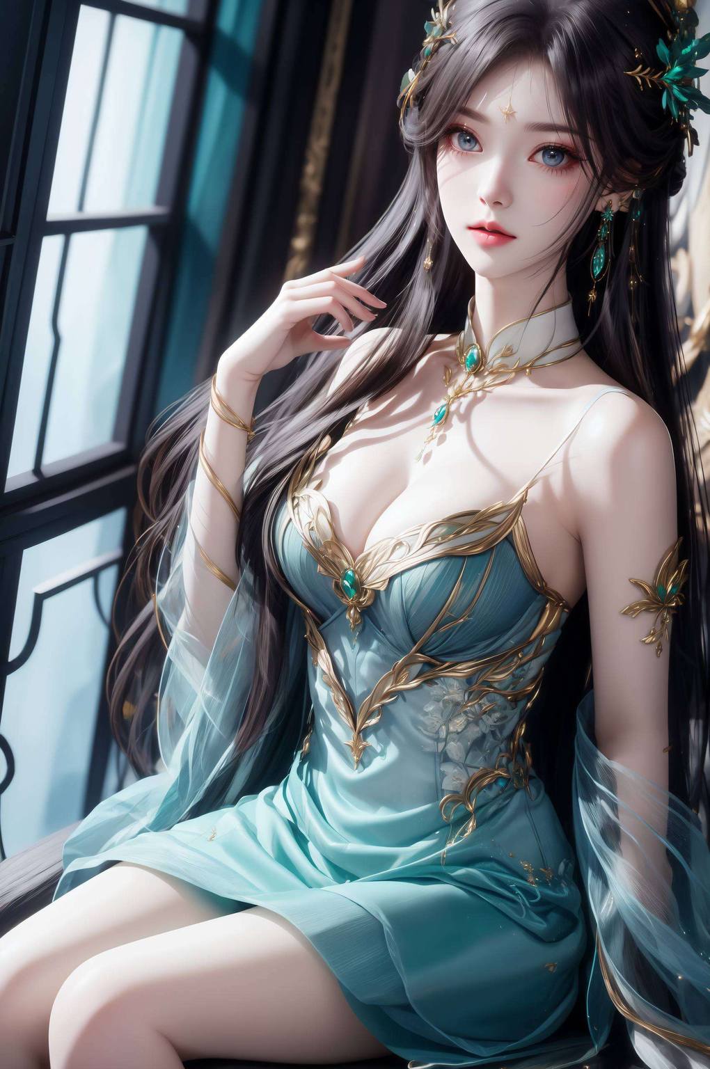 让手机也跟上你的审美潮流吧！想要把这位国漫美女带回家？快用这张炫彩壁纸