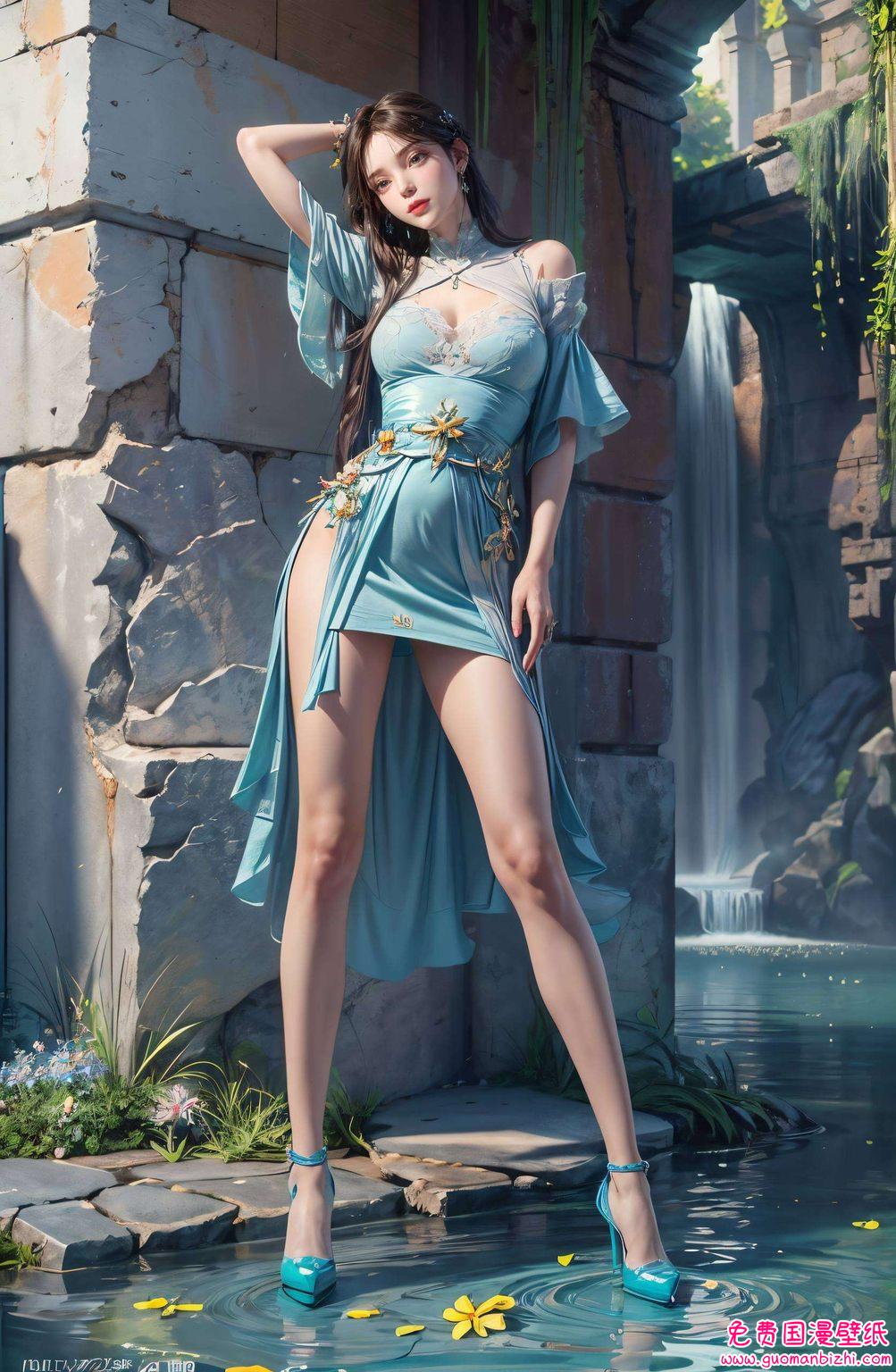 以其清新脱俗的气质仿佛她就在你的屏幕上呼吸、微笑