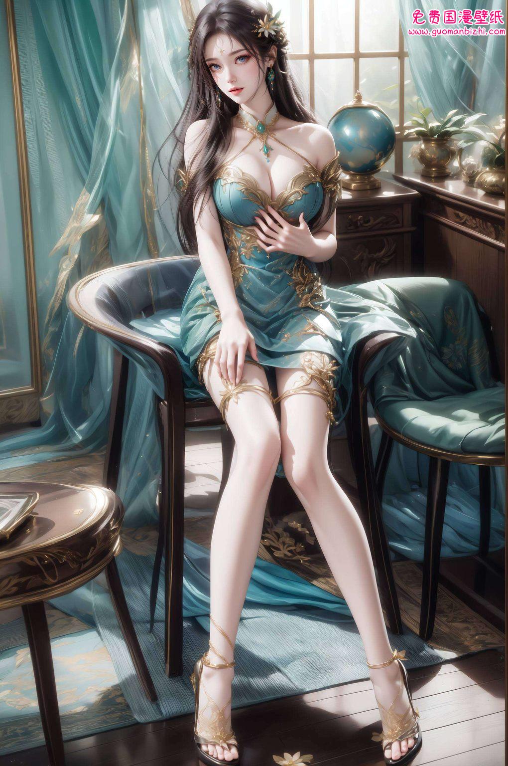 她那柔和的粉色倩影又似国漫女神的温柔
