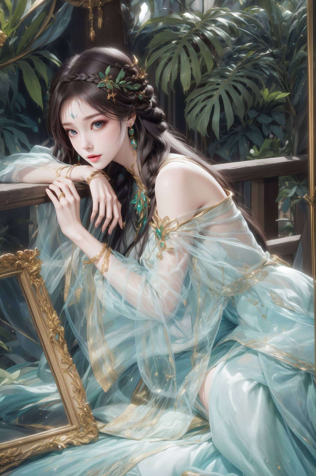 她的眼神深邃那位来自古族的千金