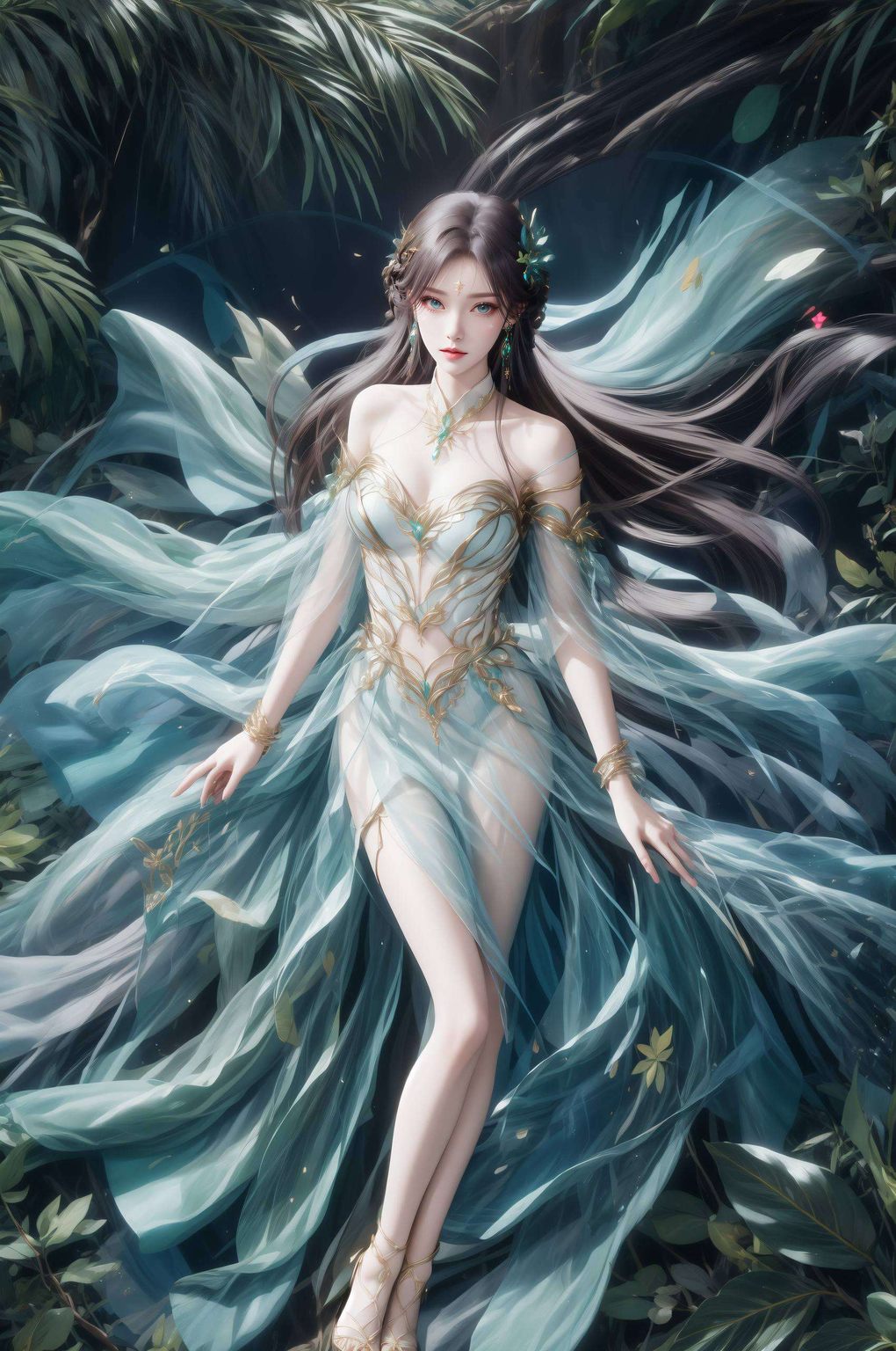 那位出自国漫巅峰之作《斗破苍穹》的古典美女将她的灵动身姿与苹果炫彩完美融合