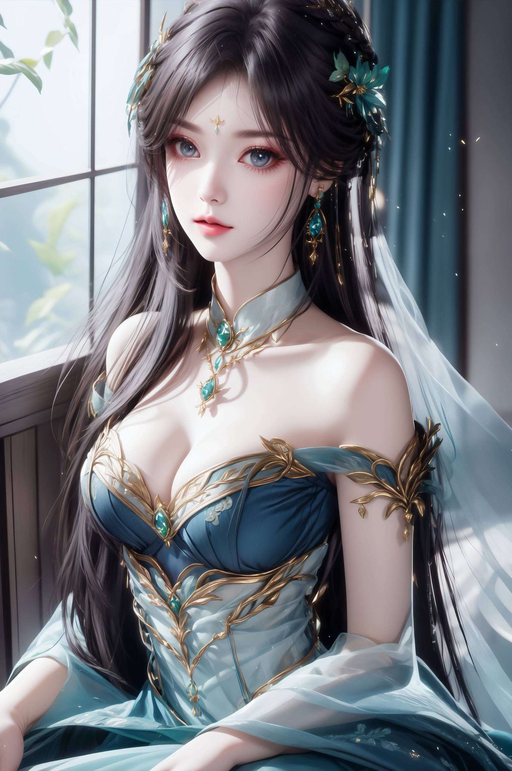 洒在手机屏幕上一位国漫界的女神