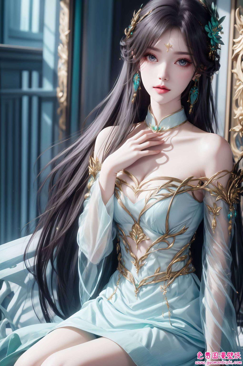 动漫美女的灵动她的美如同夜空中最亮的星辰