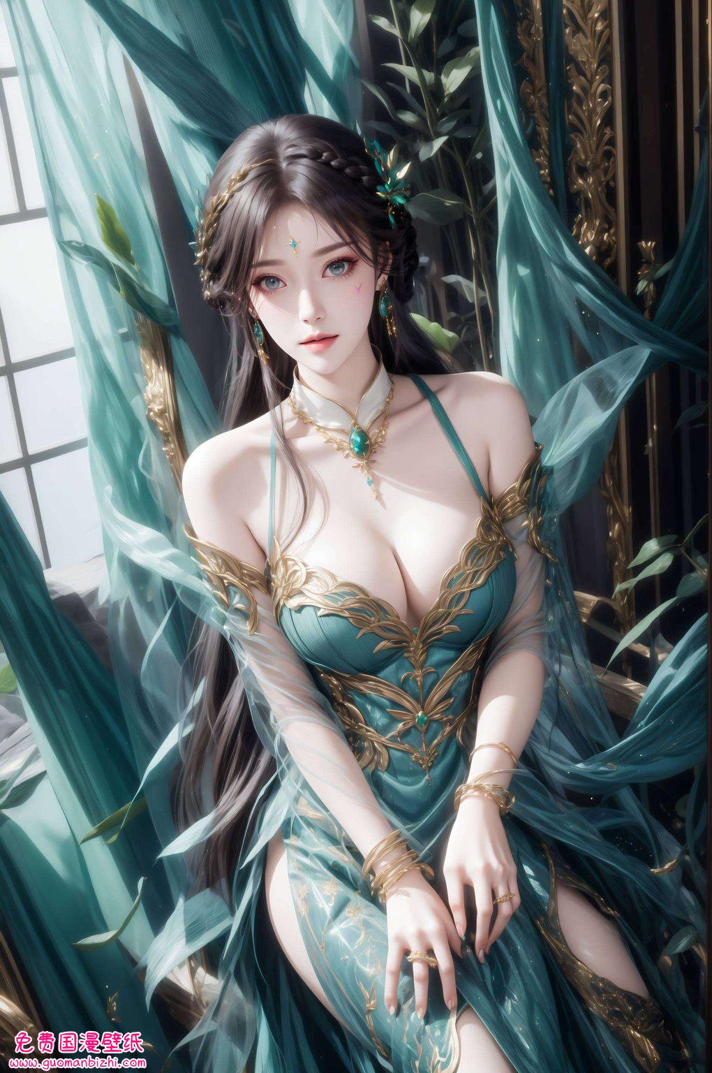 简直就是把国漫女神的美丽和玄幻世界的魅力完美结合今天给大家带来一款超甜的炫彩壁纸哦！🌈 这不