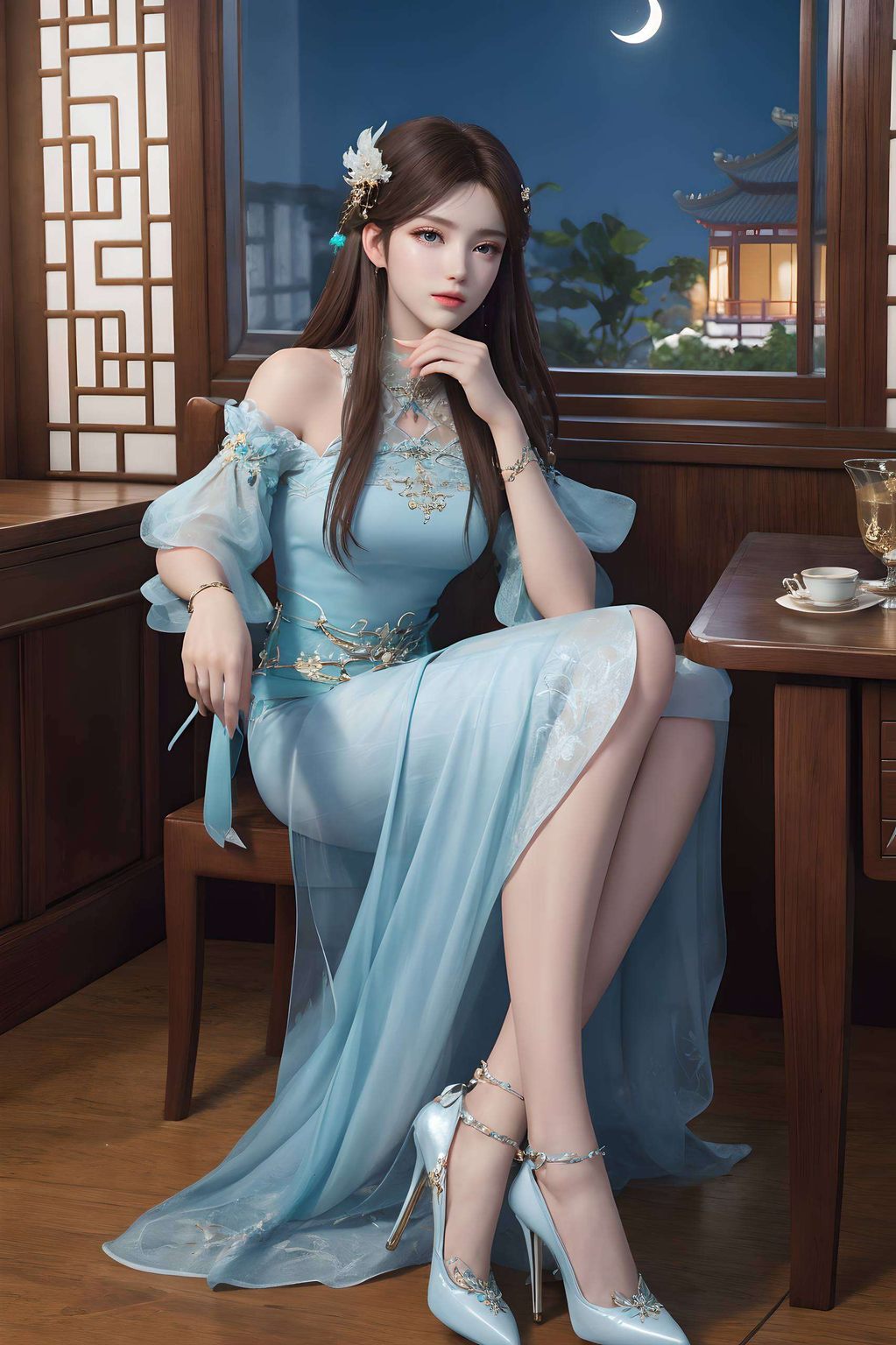 在古风国漫的绚丽画卷中她的每一个眼神