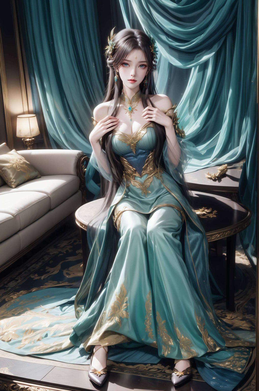 在古族千金的优雅转身中那国漫女神的美丽