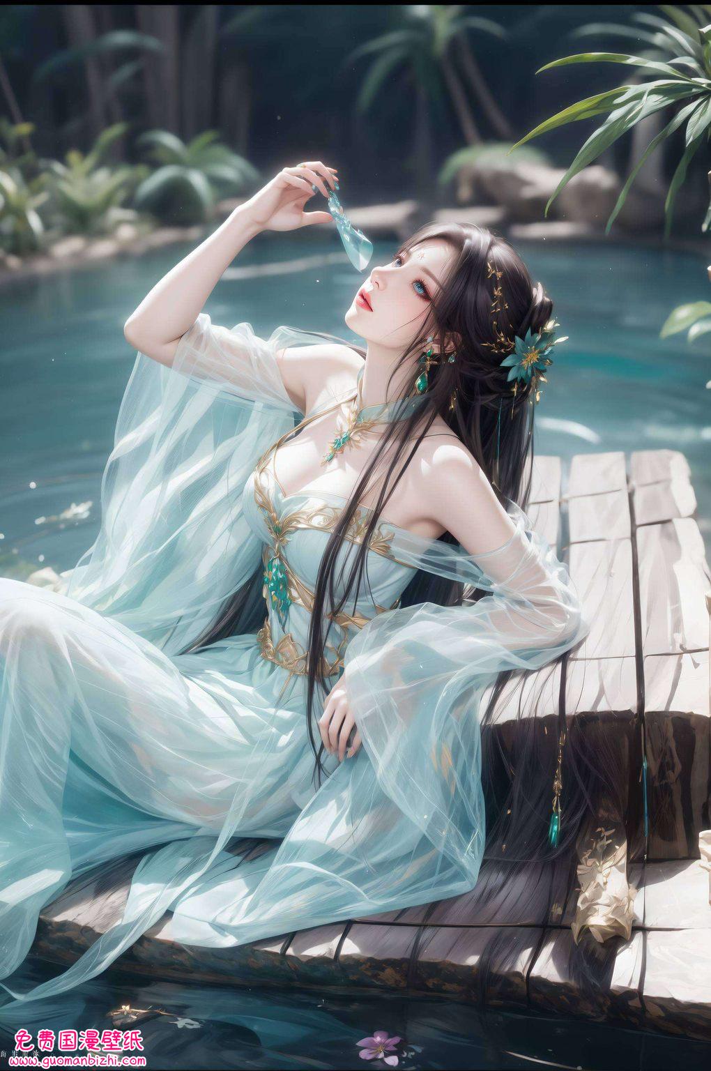 是国漫美女的代表萧薰儿如一朵清雅的莲花