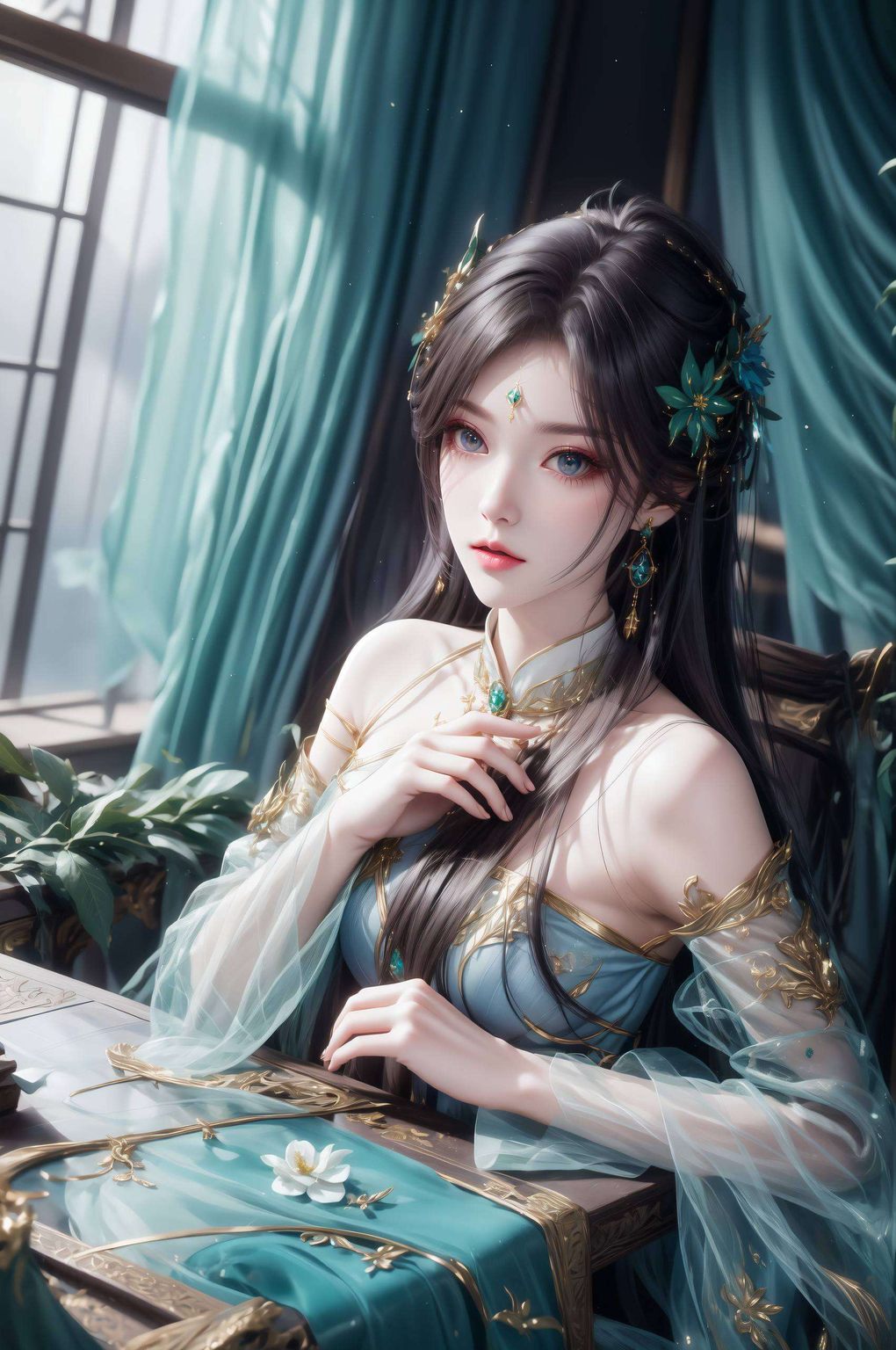 以优雅的姿态诠释着玄幻世界的美好如同春日里的一抹清新