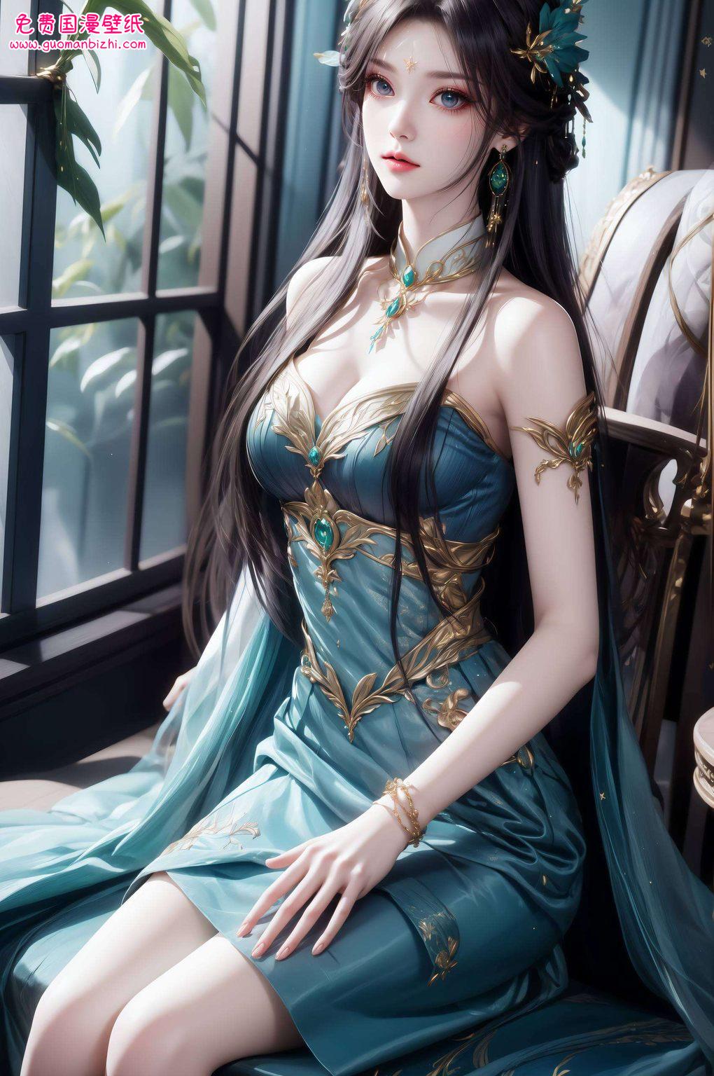 让人心情都好起来啦!快来收藏这位国漫女神的电脑壁纸哎呀呀