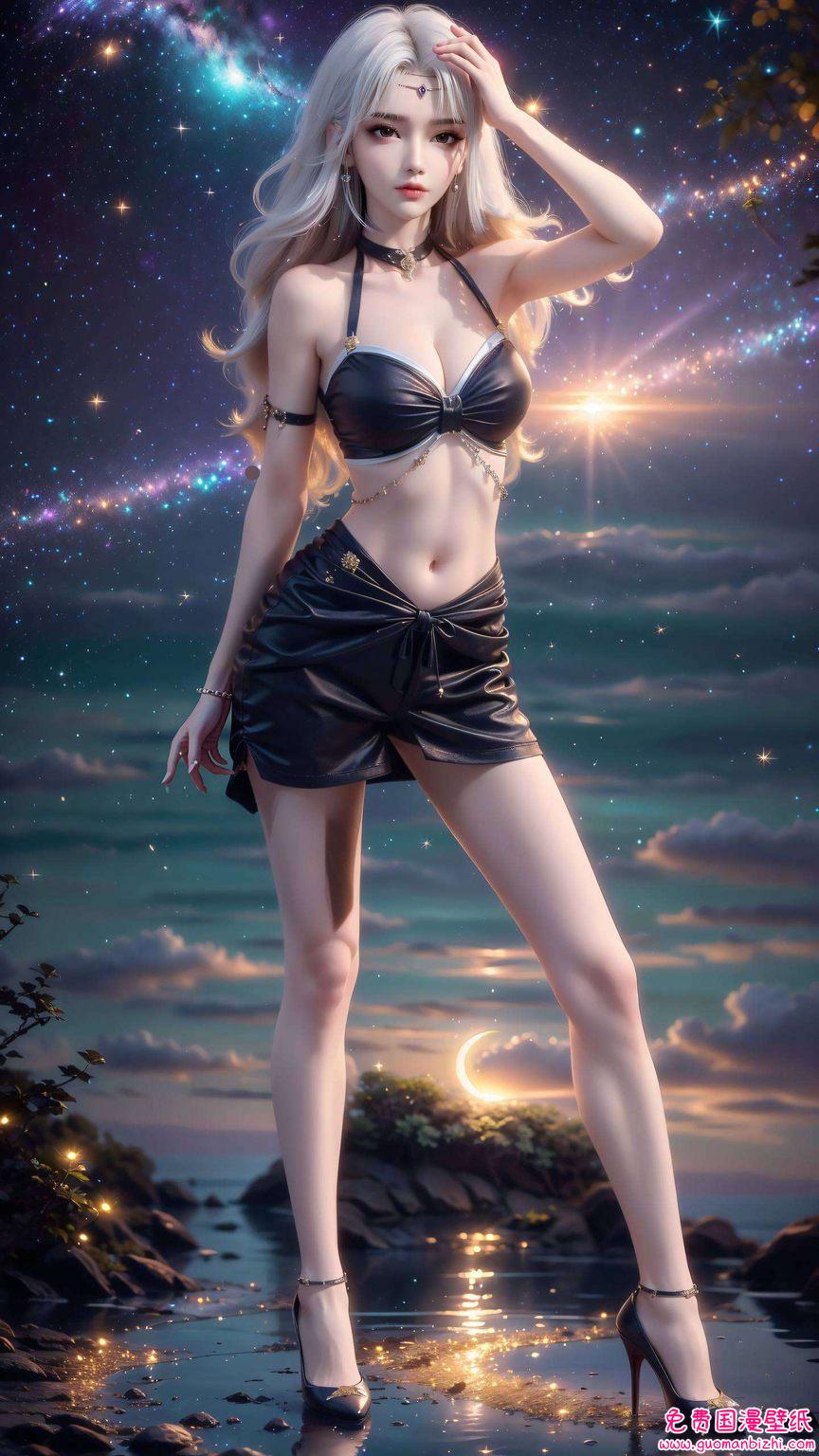 在这绚丽的像素世界中她的眼神深邃