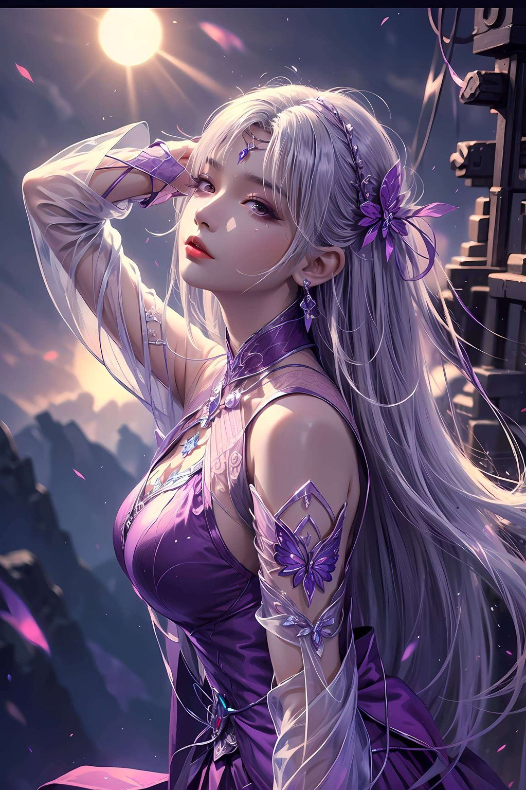 她的形象在绚丽的国漫世界中