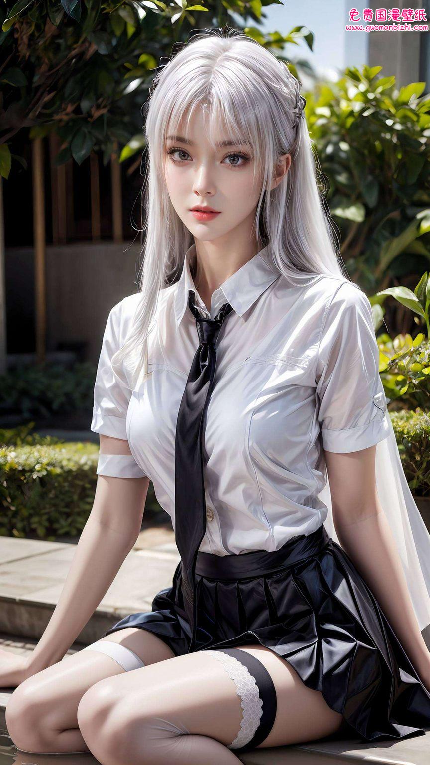 还有那一头黑亮的长发我“墙”上了！