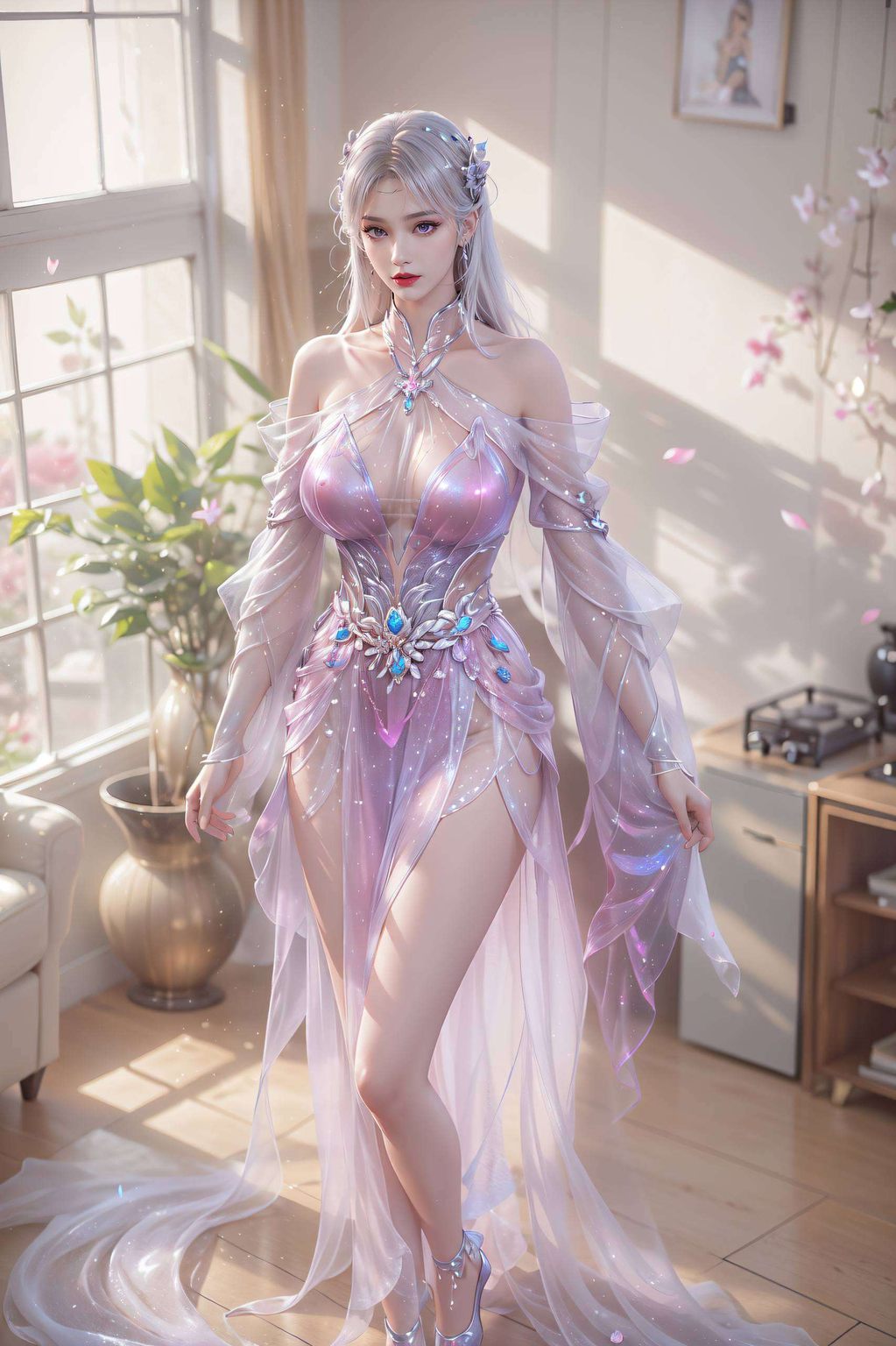 眼神深邃这款壁纸都将为你的设备增添一抹国漫的浪漫与神秘