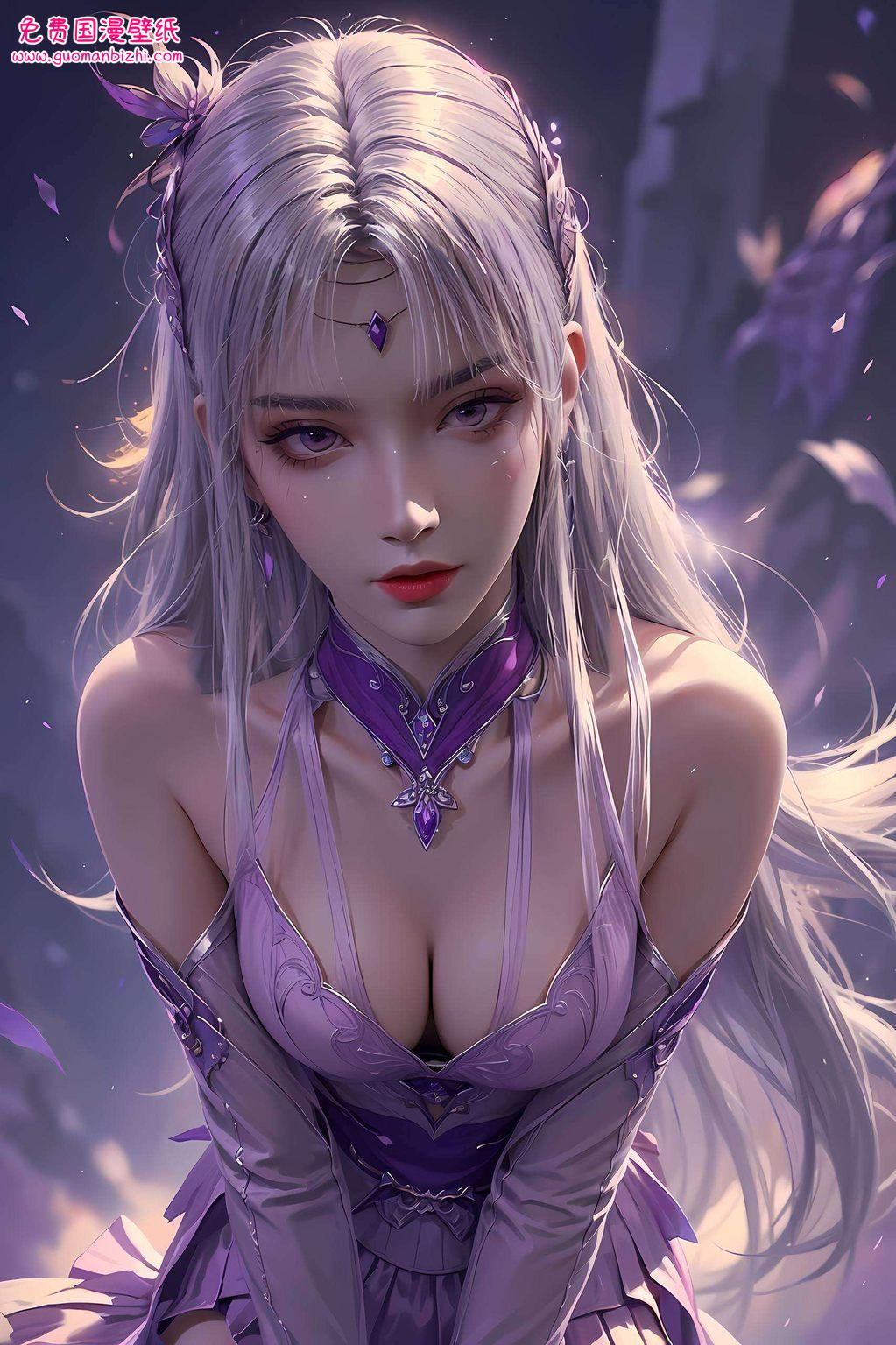 在紫色的壁纸世界里不仅美艳动人